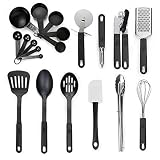 Kitchen Utensil Set - 20 Piece Stainless Steel Cooking Utensils - Nonstick Utensils Spatula Set Non-stick Heat Resistant Kitchen Cooking Utensils Cookware Set - Best Kitchen Tool Set by HCHUANG