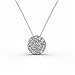 Cate & Chloe Nelly “Valor” 18k White Gold Plated Swarovski Pave Necklace, Circle Pendant, Necklace for Women (Silver, white-gold-plated-brass)