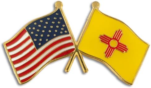 PinMart Crossed Friendship Flag Enamel Lapel Pin