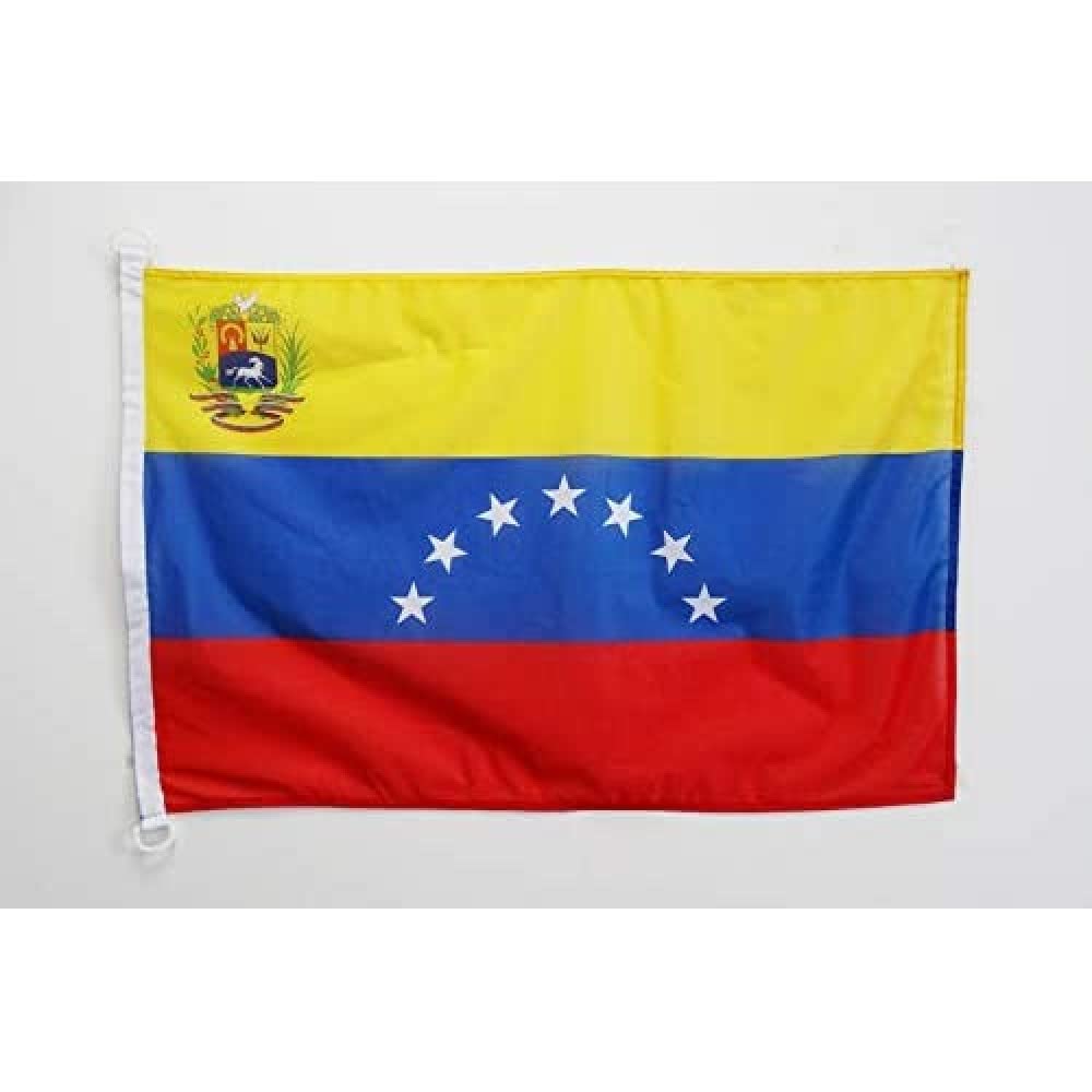 AZ FLAG - Venezuela Old 7 stars with arms Flag - 2x3 Ft - For Outdoor - former Venezuelan Banner Knitted Polyester with Two Plastic Rings - Fade Resistant - Vivid Colors - 2' x 3' Feet - 90x60 Cm