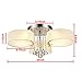 DINGGU Modern Bedroom Ceiling Light Crystal Flush Mounted Ceiling Light for Living Room Kitchen Chandelier Light 3 Light Crystal Ceiling Light for Small Room Acrylic Drum Ceiling Chandelier