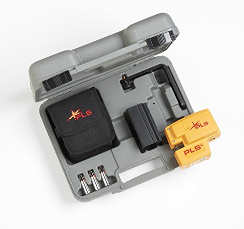 PLS 4 Red Cross Line Laser Level with Plumb, Bob and Level, PLS-60574