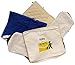 Nidra - Travel-Packing-Storage , 5 Piece Set (2) Packing Cubes, Cream and Blue, (2) Shoe Cloth Bags, (1) Laundy Bag