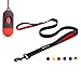 Bolux 5ft Dog Leash, Heavy Duty Rope Leash with 2 Padded Handle – Pet Training Lead with 3M Reflective Double Handle for Traffic Control Safety, Perfect for Large Medium or Small Dog (Black+Red)