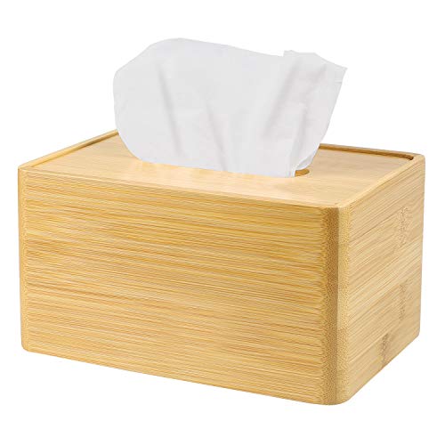 Facial Tissue Box Cover/Holder, Small Storage Containers for Bathroom Vanity Countertops, Bedroom Dressers, Night Stands, Desks and Tables - Thumbnail 7