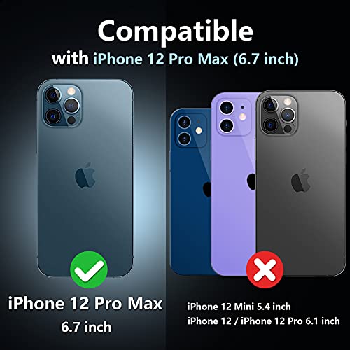 SPIDERCASE Compatible with iPhone 12 Pro Max Case, Not Waterproof with Built-in Screen Protector Full Heavy Duty Protection Shockproof Anti-Scratched Rugged Case for iPhone 12 Pro Max