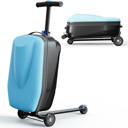 Amazon.com | iubest Luggage Carry On Scooter Suitcase for Kids Age