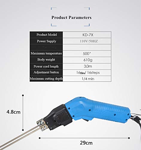 Electric Foam Cutter Knife Sponge Peral Foam Cutting Tool Groove Slotting Air-Cooling Hot Heat Cutter Kit Blades