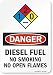 SmartSign "Danger - Diesel Fuel, No Smoking No Open Flames" NFPA Label | 7" x 10" Laminated Vinyl primary