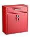 AdirOffice Locking Drop Box - Wall Mounted Mailbox - (Medium, Red) primary