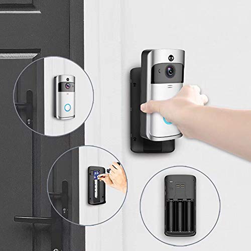 Fashionwu Wireless Video Doorbell Voice Intercom Home WiFi Phone Remote Electronic Cat Eye Silver