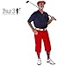 Golf Knickers Red Microfiber (Plus Fours) for Men