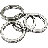DGOL 100pcs 0.6 inch (15mm) Small Size 304 Stainless Steel Keychain Hooks Mini Chain Cord Flat Key Rings Clasp