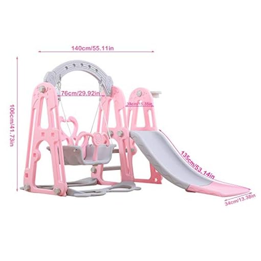 Sdoveb 3-in-1 Playing Baskets Slide Swing Combination Toddler Mountaineering and Swing Set Suitable for 3-9 Years Old… - Image 7