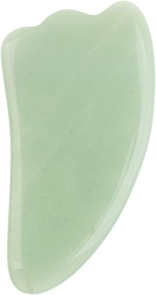 Newlly Green Jade Guasha Board Whole Body Face Massage Beauty Tools Handheld for Family Friends Gift