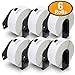BETCKEY - Compatible Address Labels Replacement for Brother DK-1201 (1.1 in x 3.5 in), Use with Brother QL Label Printers [6 Rolls/2400 Labels]