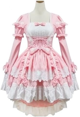 Lolita Sexy Pink Maid Dress Costumes Outfit