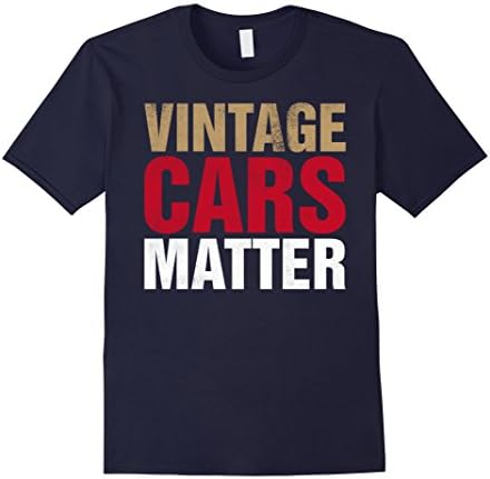 Men's Vintage Cars Matter T Shirt Large Navy