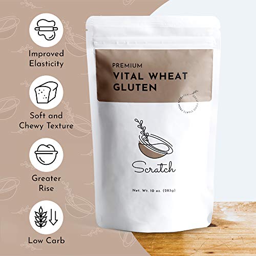 Scratch Premium Vital Wheat Gluten Seitan Flour, High Protein, Low