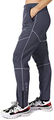 Athlete wearing 4ucycling pants for chilly weather, promoting flexibility.