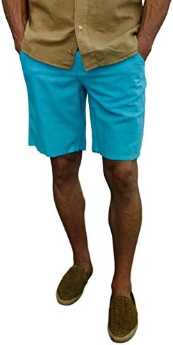 Short Fin Men's Linen Walking Shorts with A Drawstring