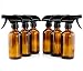8-Ounce Amber Glass Spray Bottles (6-Pack); w/ Heavy Duty 3-Setting Adjustable Sprayers