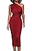 Meannic Women Summer Spring Sheath Slim Fit Evening Tube Formal Work Graduation Club Night Homecoming Ladies Dress for Juniors Teens Wine Red,L
