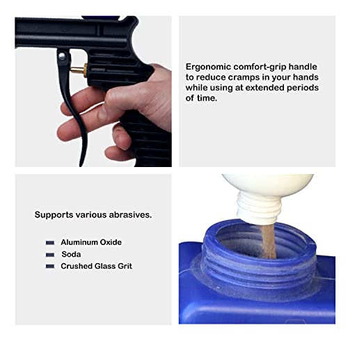 LE LEMATEC Soda Blaster/Sand Blaster Gun Kit for Air Compressor