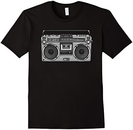 Mens Hip Hop BoomBox T-Shirt XL Black
