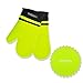 Detachable Silicone Oven Mitt - Oven Mitts with Quilted Cotton Lining - 1 Pair of Professional Heat Resistant Potholder Gloves - Washable - Green