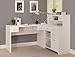 Monarch Hollow-Core "L" Shaped Home Office Desk, White