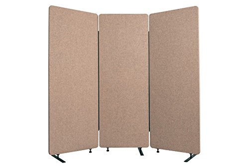 ReFocus Acoustic Room Dividers | Office Partitions – Reduce Noise and Visual Distractions with These Easy to Install Wall Dividers (72" X 66", Sand Stone) - Thumbnail 2