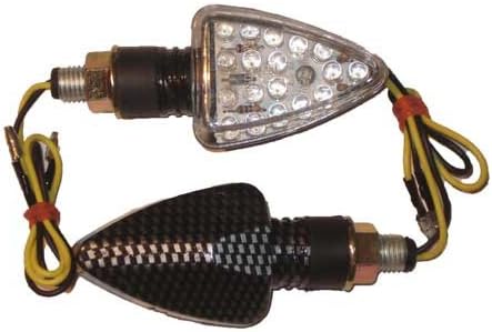 Universal Motorcycle Short Stalk Carbon Fiber LED Turn Signal for Honda CBR Yamaha R6 R1 Kawasaki ZX6 ZX10 Suzuki GSXR Harley Davidson
