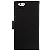 GOOSPERY Rich Wallet for Apple iPhone 6S Plus Case (2015) iPhone 6 Plus Case (2014) Extra Card Slots Leather Flip Cover - Black