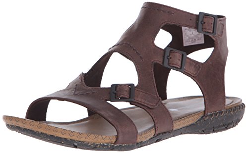 Merrell Women's Whisper Buckle Gladiator Sandal,Brown,10 M US