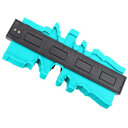 Jauge de Contour 250mm Plastique Copieur de Profil Jauge de Profilé pour Regle Architecte, Copieur de Contour pour Précision de Mesure de Carrelage, Outil de Marquage du Bois Stratifié (25 CM, Vert)