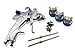 Muzata HVLP Gravity Feed Air Spray Tool 3 Nozzles 1.4mm 1.7mm 2.0mm, 600cc Cup