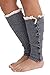 Leg Warmers for Girls Boutique Socks Brand by Modern Boho Charcoal