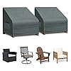 TAOCOCO Patio Chair Covers, 2 Pack Lounge Deep Seat Cover, 30" W x 37" D x31 H, Waterproof and Heavy Duty Outdoor Furniture Covers 41TGCUXAdRS
