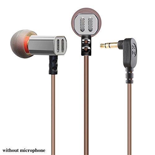 Easy Kz Ed9 Heavy Bass Hifi Dj Stereo Earplug Noise Isolating Hifi Earphone with Microphone (silver without microphone)