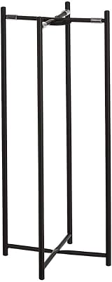 Amazon Basics Round Plant Stand Coated Steel Indoor Outdoor Black 2 Tier view 2