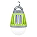 Enkeeo 2-in-1 Mosquito Killer Camping Lantern Tent Light - Portable IPX6 Waterproof Bug Zapper LED Lantern with 2000mAh Rechargeable Battery, Retractable Hook, Removable Lampshade, Green