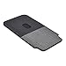 Dockem Wallet Sleeve for Samsung Galaxy Note 8: Synthetic Leather Card Case in Twill Canvas Style: Ultra Slim Professional Executive Smartphone Pouch Cover with 2 Card Holder Slots, Black and Grey