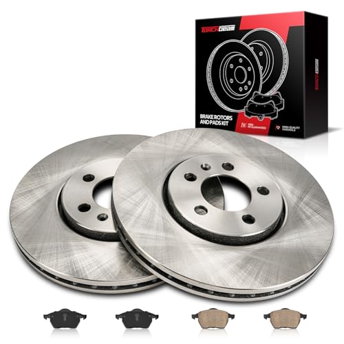 Torchbeam 286.8mm Front Brake Pads and Rotors Kit Compatible with Volkswagen 19…