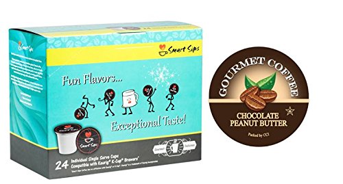 Smart Sips, Chocolate Peanut Butter Gourmet Coffee, 24 Count, For Keurig K-Cup Brewers - //coolthings.us