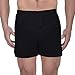 Cottonique Men's Elasticized Loose Boxer Shorts made from 100% Organic Cotton (Black) (L)
