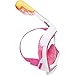 TRIBORD SUBEA EASYBREATH (2020 Version) Full FACE ANTIFOG Snorkel MASK with A Secure Lock and Free Replacement Ring & Optional GOPRO Camera Mount - for Adults OR Kids (Pink, XS)