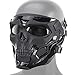 MOGOI Airsoft Skull Mask, Full Face Protective Masks for Airsoft Paintball Outdoor Cs War Game BB Gun Halloween Skeleton Masks Party Cosplay Mask Movie Props