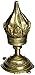 Aarti Diya Oil Wick Brass Lamp Lotus Flower Home Decorations Indian Gifts, H:6 Inches, W:0.592 Kg