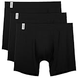 David Archy Men's Underwear Ultra Soft Bamboo Basic Boxer Briefs 3 Pack(L,Black)